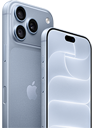 iPhone, Farbe Polar (Hellblau), Rückansicht mit Ceramic Shield, Dreifach-Kamera-System